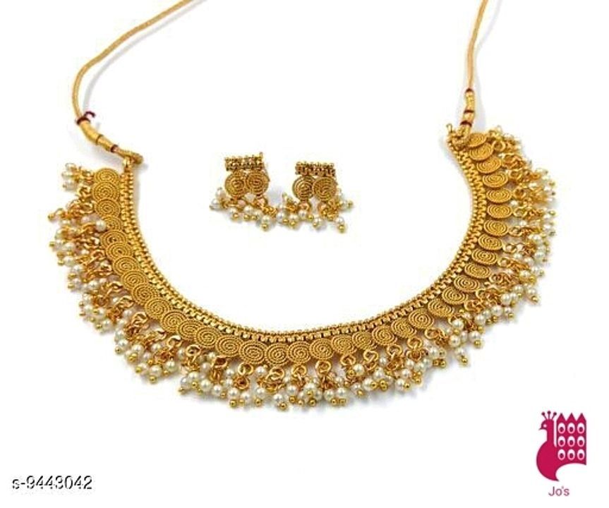 1 gm gold polished necklaces  message in whatsapp @  uploaded by Jo's Shopping  on 10/17/2020