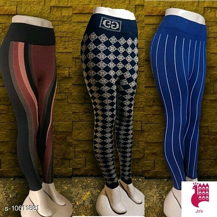 printed ladies jeggings in offer with pack of 3 . Message me for orders in  uploaded by business on 10/17/2020