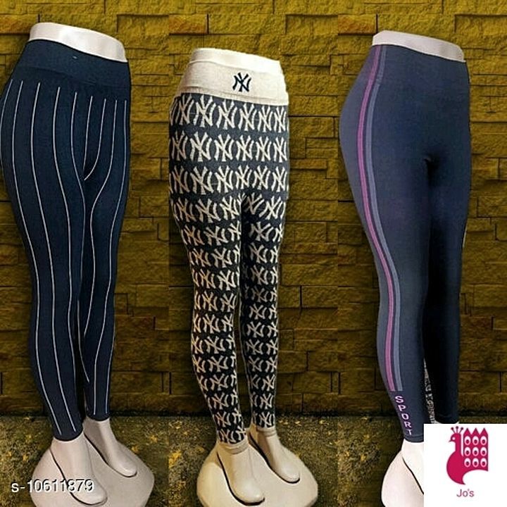 printed ladies jeggings in offer with pack of 3 . Message me for orders in  uploaded by Jo's Shopping  on 10/17/2020