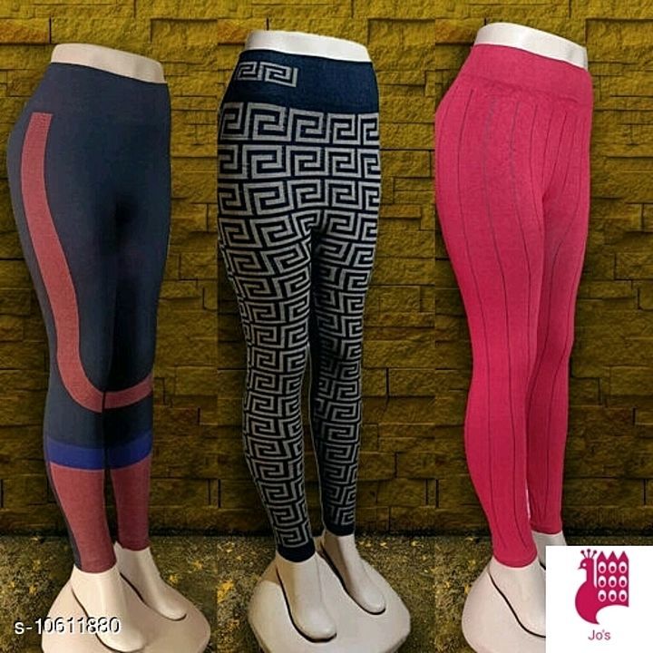 printed ladies jeggings in offer with pack of 3 . Message me for orders in  uploaded by business on 10/17/2020