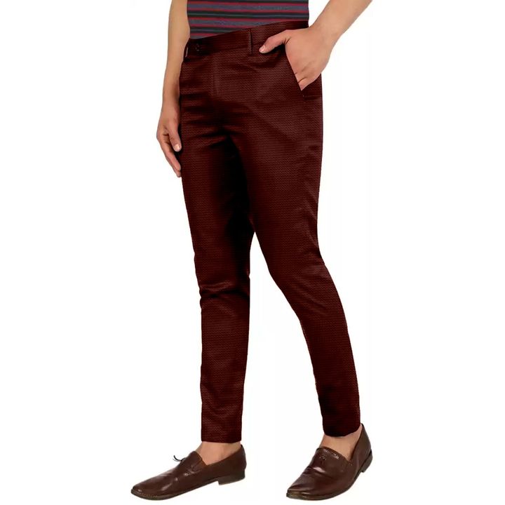 Mens casual stretchable Maroon trouser  uploaded by business on 4/6/2022