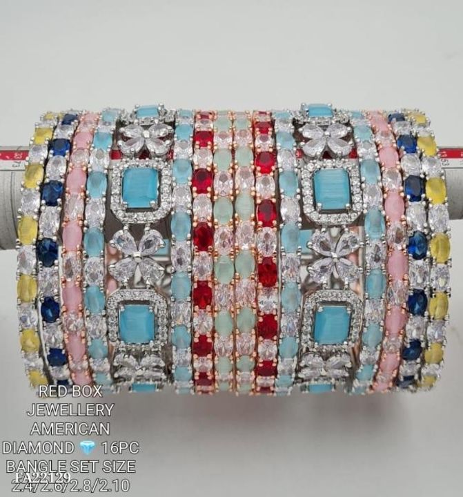 Post image New american diamonds bangles set - 2550/-
