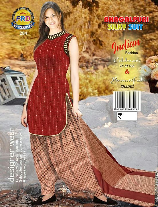 Bhagalpuri Silk suit fancy designer uploaded by S K Faishan on 4/6/2022