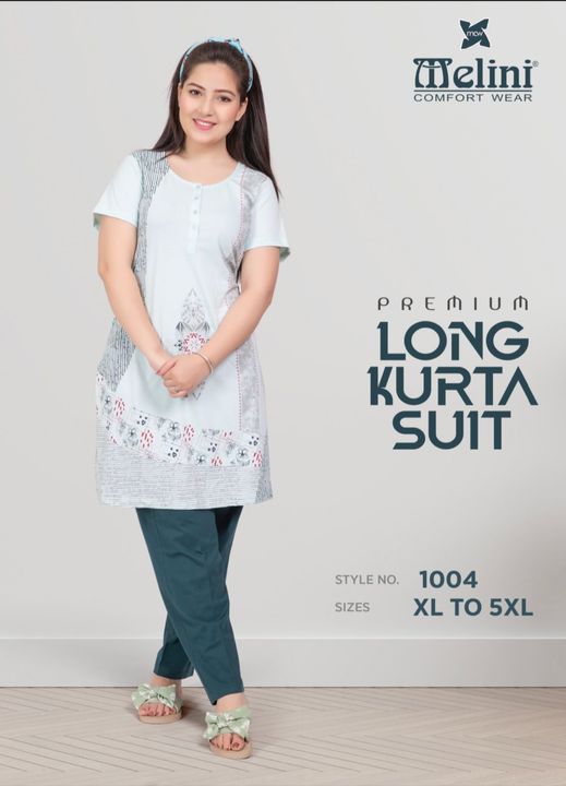 LONG TOP NIGHT SUIT uploaded by Montana Fashios on 4/7/2022