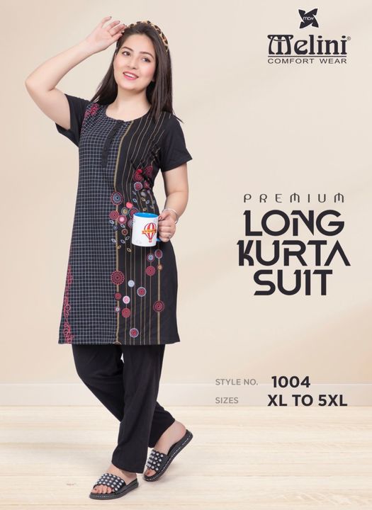 LONG TOP NIGHT SUIT uploaded by Montana Fashios on 4/7/2022