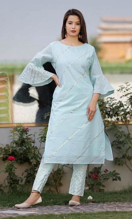 Woman stylish kurti pant set uploaded by Priyanshi creation on 4/7/2022