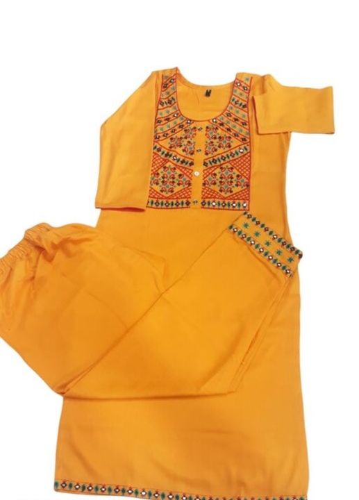 Embroidered Ladies Designer Kurti Set With Bottom Pant uploaded by business on 4/7/2022