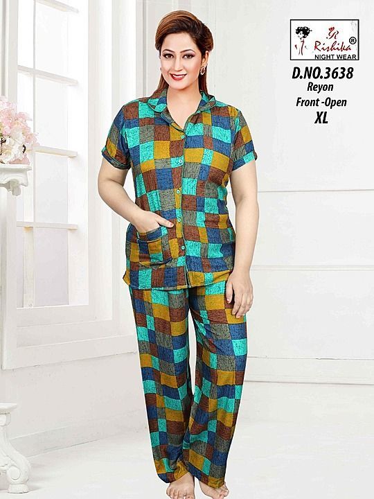 Rayon printed nightsuit xl uploaded by business on 10/18/2020