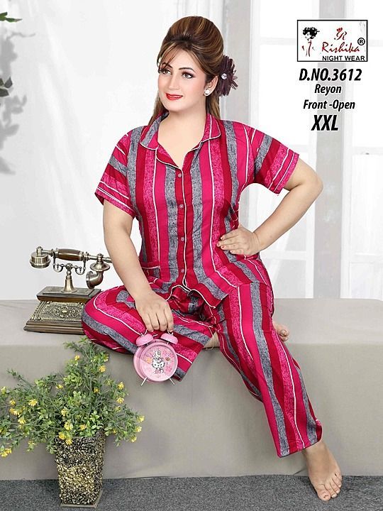 Rayon printed nightsuit xxl uploaded by business on 10/18/2020