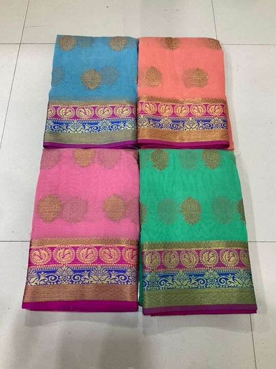 Cottan silki sari uploaded by Kumbhar sari senter on 4/7/2022