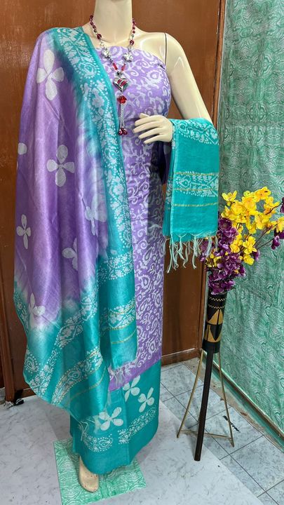 Katan silk Batik suit uploaded by business on 4/7/2022