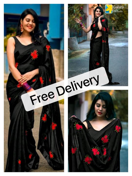 🔥🔥Black Saree ❤️❤️ uploaded by business on 4/7/2022