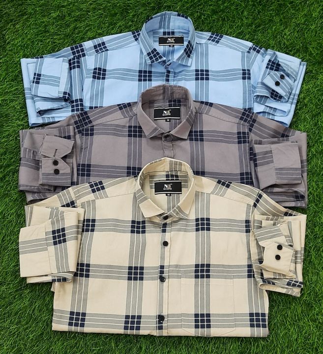 N3 Cotton full checks shirts uploaded by Nishant Traders on 4/8/2022