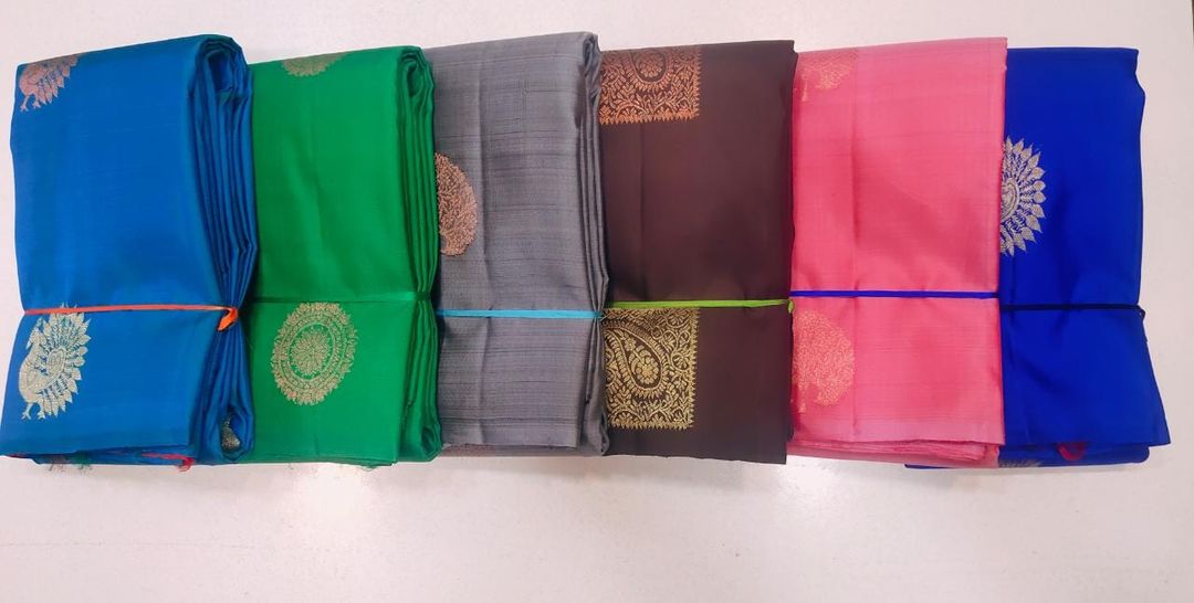 Post image Pure Kanchipuram Handwoven borderless plain butta silk sareeDM ON 82913 65239 FOR PRICE