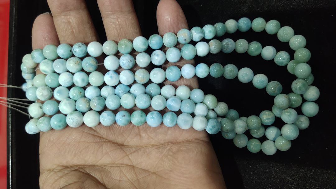 Larimar gemstone beads uploaded by H S R ENTERPRISES on 4/8/2022