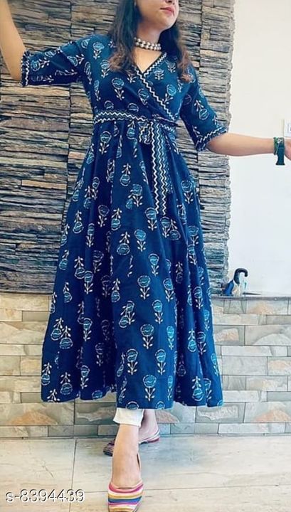 Woman beautiful  aline kurti with pant set uploaded by Priyanshi creation on 4/8/2022