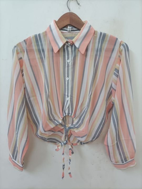 Crop shirt  uploaded by Hello madam brand. Ladies Western clothes wholesal on 4/8/2022