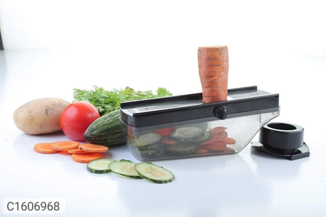 Cutter-Fruit and Vegetable Compact Dry Plastic Cutter Slicer with Holder and Container uploaded by business on 4/8/2022