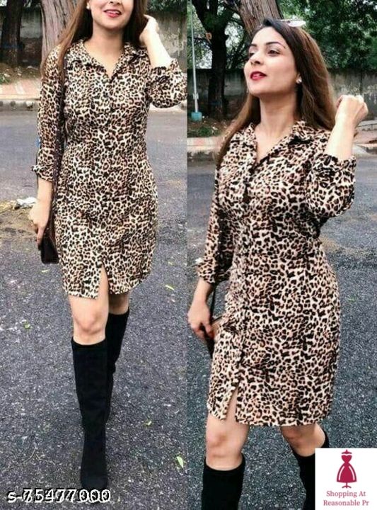 Post image TIGER MIDI DressesName: TIGER MIDI DressesFabric: CrepeSleeve Length: Long SleevesPattern: PrintedMultipack: 1Sizes:XS (Bust Size: 34 in) S (Bust Size: 36 in) M (Bust Size: 38 in) 
Country of Origin: India