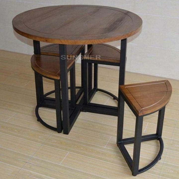  four chair dining table uploaded by Rajadhani steel furniture on 4/9/2022