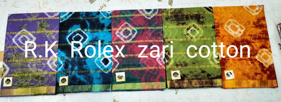 Rolex zari cotton saree  uploaded by R.K TEX PRINTS on 5/30/2024