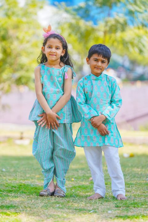 Post image *💖NEW LAUNCH💖**CATALOG U60**Twinning set...Cotton Kurti and dhoti set for girls..Cotton Kurta pajama set for boys*2-3/3-4/4-5/5-6/6-7/7-8 yrs availableFOR BOYSFOR GIRLSBook now8707825310
