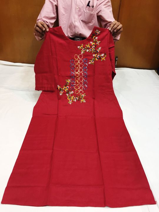 Pure cotton kurti with hand embroidery uploaded by JMD dresses on 4/10/2022
