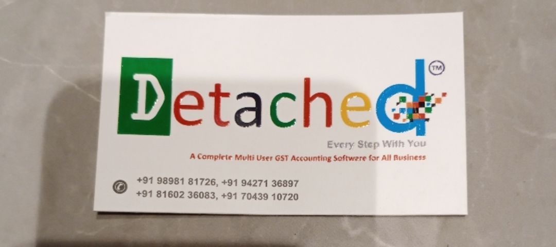 Visiting card store images of Detached Technology LLP