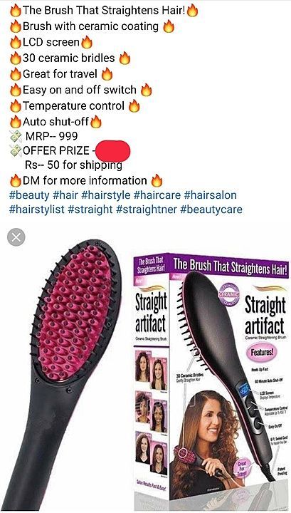 Hair Straightening Comb uploaded by New Zahra Beauty Destination on 10/18/2020