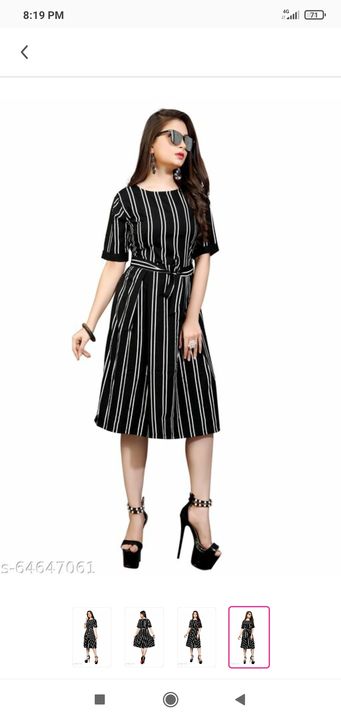 Stripe Short Dress  uploaded by Taniya international on 4/10/2022