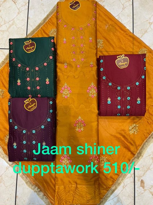 Jaam shiner dupatta wark uploaded by business on 4/10/2022