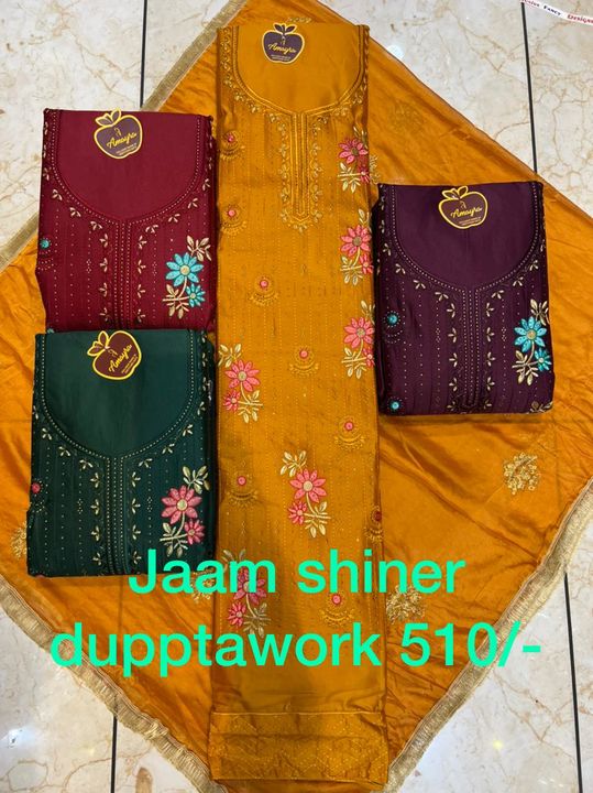 Jaam shiner dupatta wark  uploaded by business on 4/10/2022