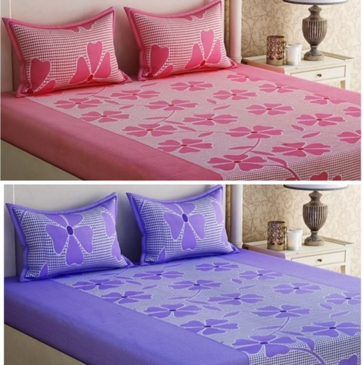 2 double bed sheets 4 pillow cover  uploaded by business on 4/10/2022