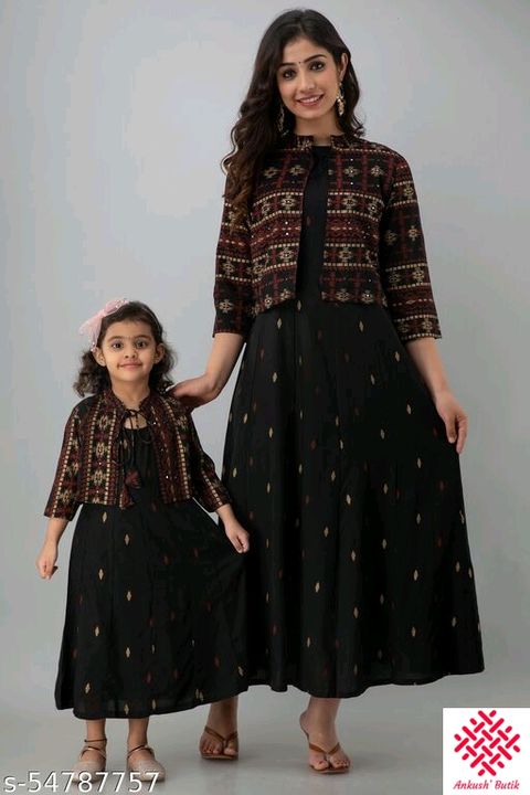 Mother and daughter reyon kurta with pant uploaded by business on 4/10/2022