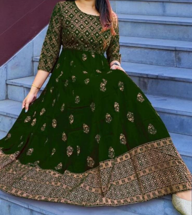 Gown with work  uploaded by DK fashion manufacturer & Wholesaller of kurties on 4/10/2022