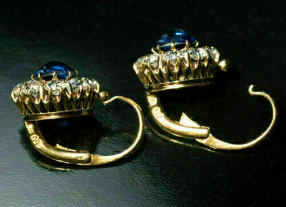 Blue Sapphire Drop Dangle Earrings  uploaded by Alied Galore on 4/10/2022