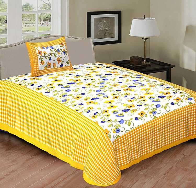 Post image 1 single jaipuri printed bedsheet+1 pillow cover