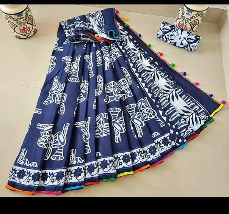 Mulmul cotton sarees uploaded by Ginni's collection on 4/11/2022