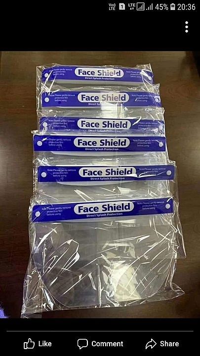 Face sheild protection glass film uploaded by MSM SERVICES on 10/18/2020