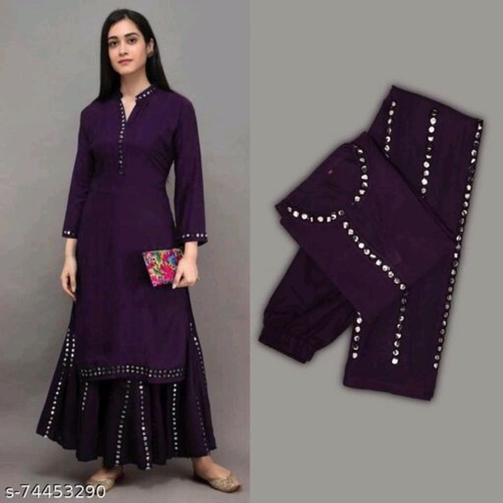 Kurti with plazzo uploaded by business on 4/11/2022