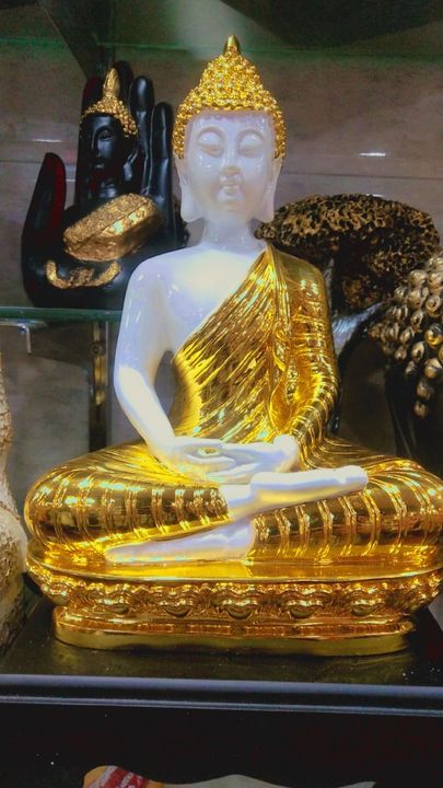 Budh Bahgwan golden plate( marble look Fiber) uploaded by M/s DIVAA IDOLS on 4/11/2022