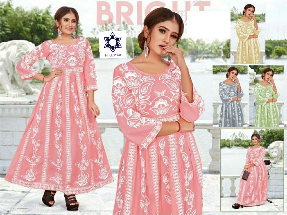 Embroidery work Kurtis  uploaded by H Kumar Manufacturer on 4/11/2022