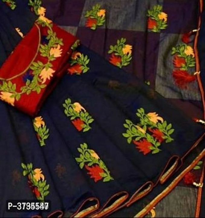 Chanderi cottan saree uploaded by business on 4/11/2022