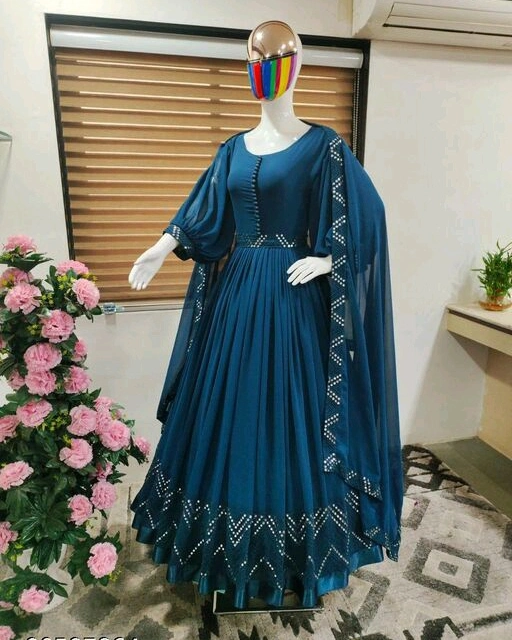 Gown with dupatta uploaded by business on 4/11/2022