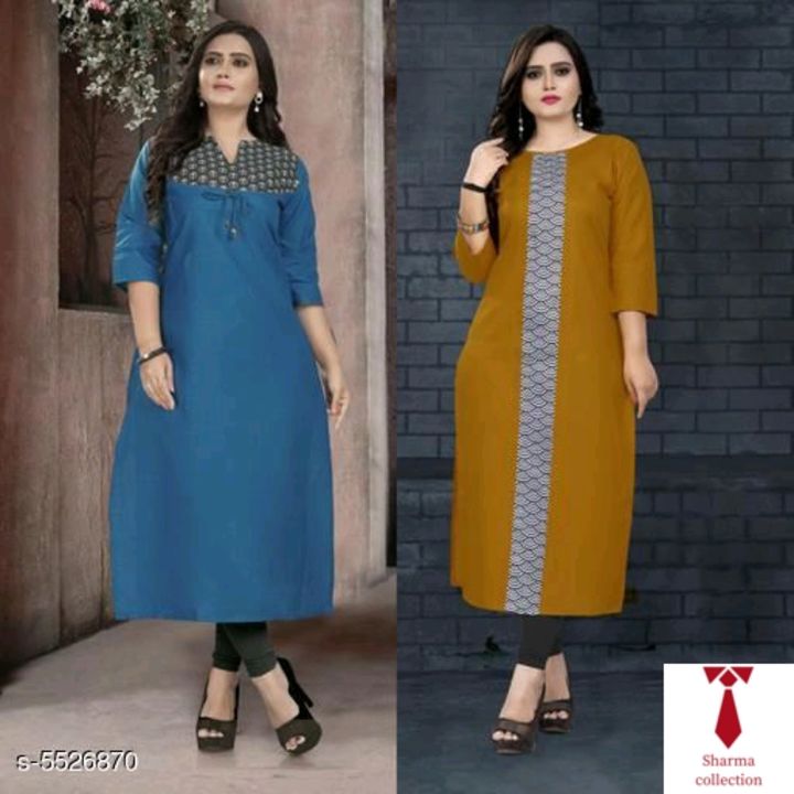 Women cotton kurti 2 pack uploaded by Sharma collection on 4/12/2022