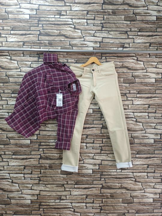 Post image Galaxy Show RoomCotton pent👖Size :- 28 to 34Cotton cheks Shirt👔Size :- M , L , XL Prize $ :- 750 Contact No. :-7698471992📲