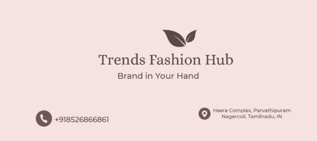 Visiting card store images of Trends Fashion Hub