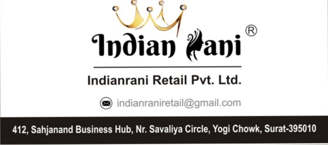 Visiting card store images of Indianrani Retail Private Limited