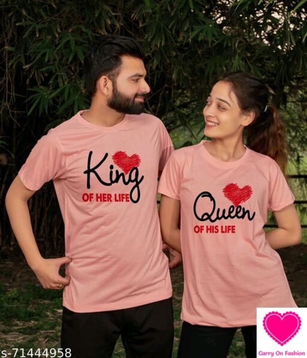 Post image Beautiful Cotton blend couple T-shirt in All Sizes Available