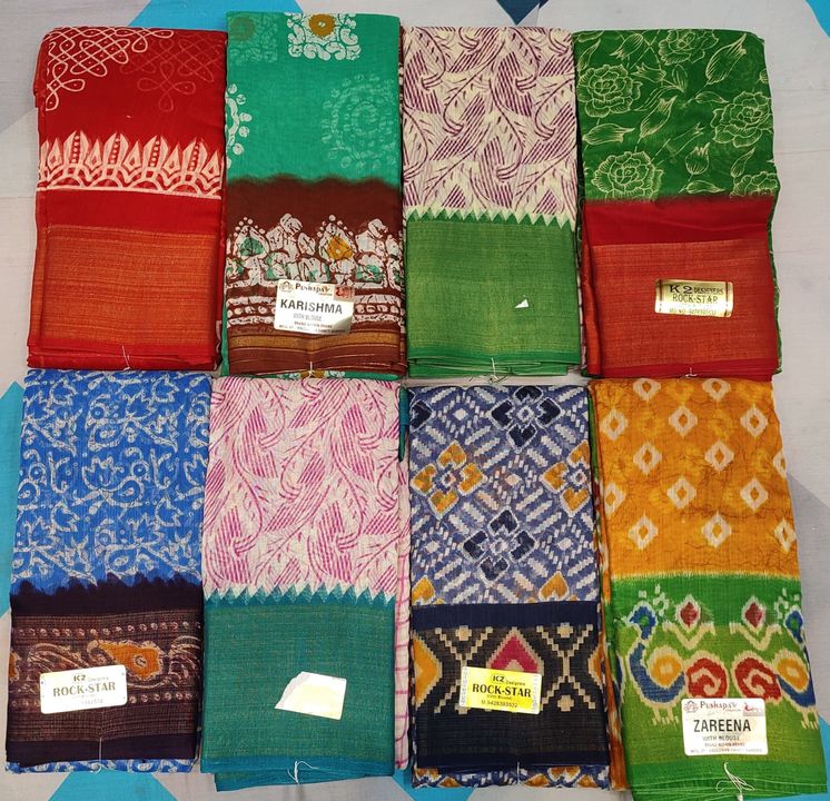 Cotton linen sarees  uploaded by Lisa Fashion  on 4/12/2022